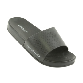 Atletico Chinelos atléticos masculinos negros com perfil preto 5