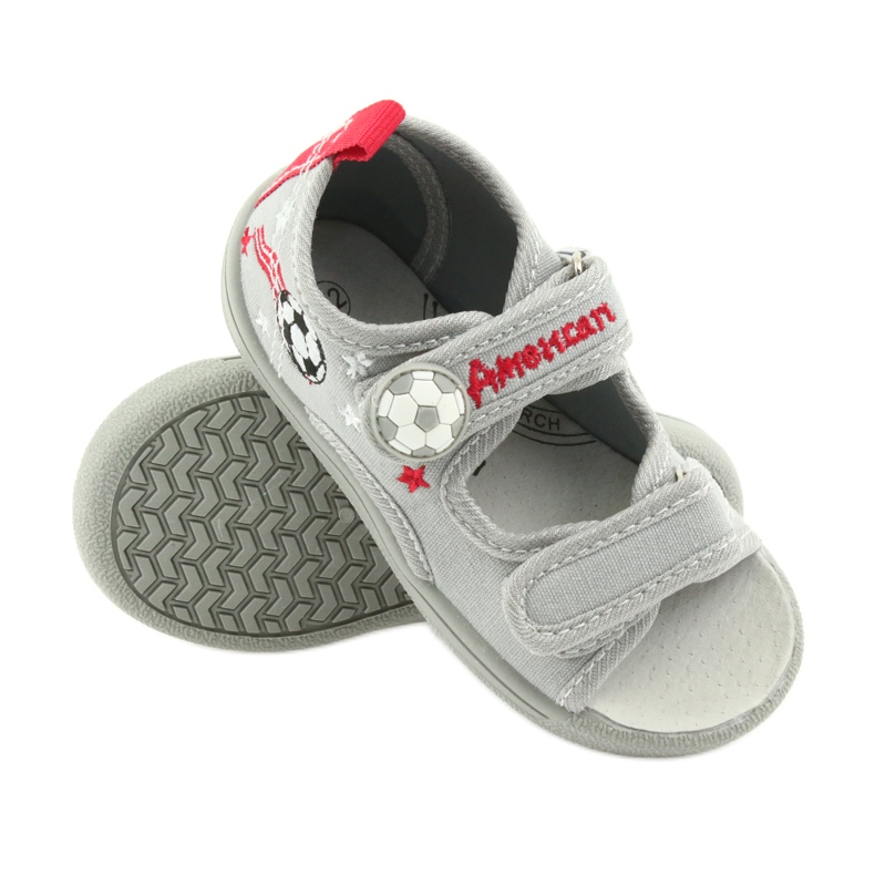 American Club Sapatos infantis chinelos sandálias masculinas bola americana 35/19 preto vermelho cinza 3