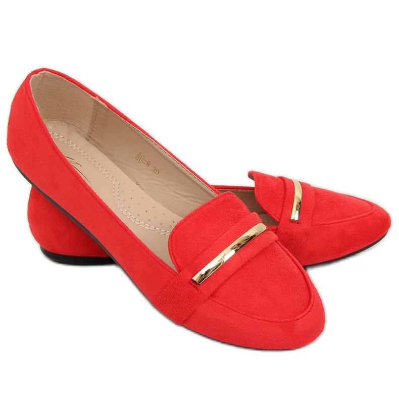 Mocassins vermelhos 3C-9 vermelhos para mulheres 1 Mocassins vermelhos 3C-9 vermelhos para mulheres 1