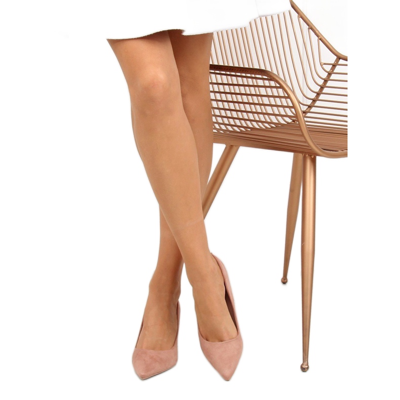 Salto alto camurça rosa 100-828ES-1 rosa 1