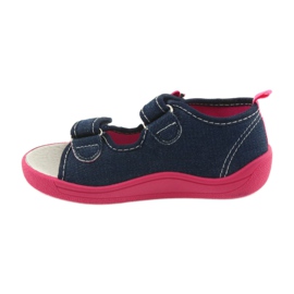 American Club Sapatos infantis chinelos sandálias inserção de couro americano 37/19 azul rosa azul marinho 2
