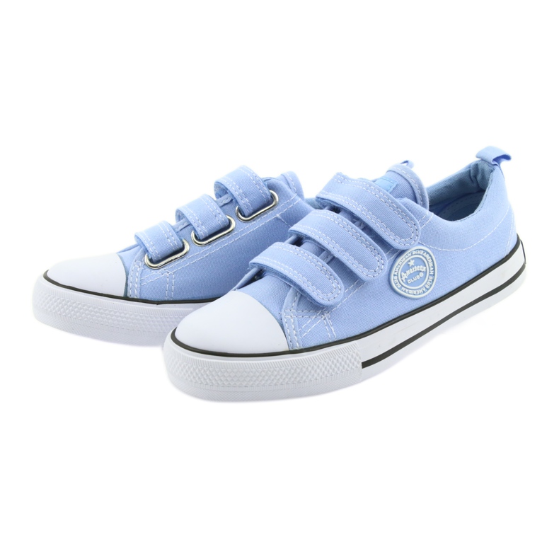 Tênis American Club velcro azul LH49 branco 3