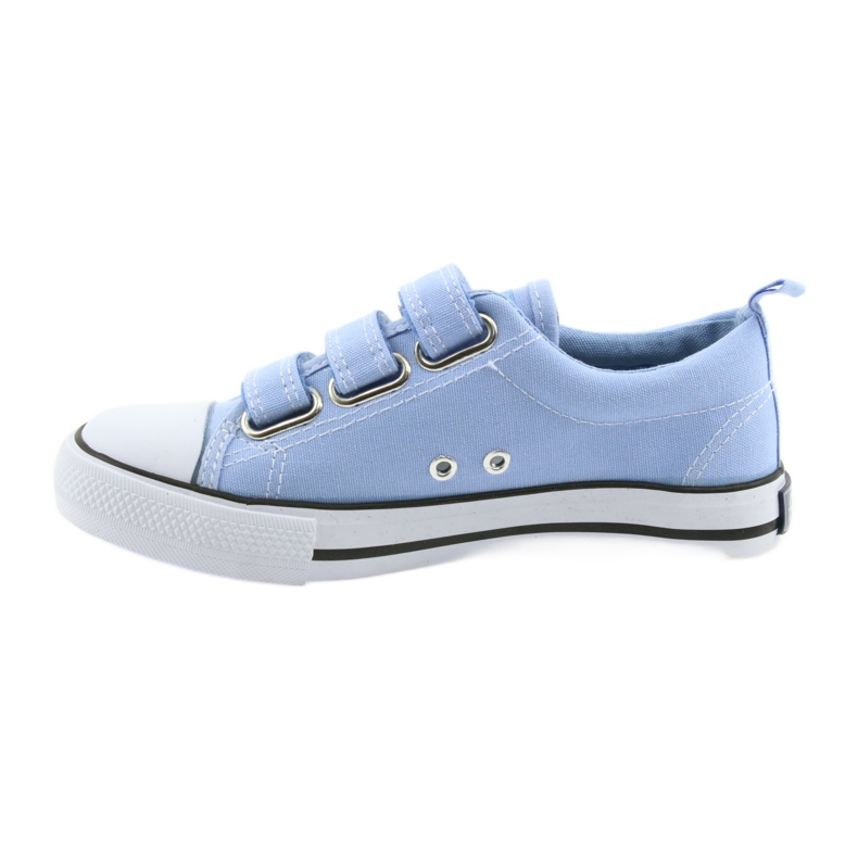 Tênis American Club velcro azul LH49 branco 2