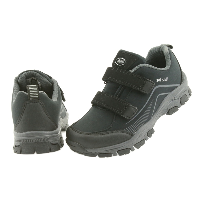 Tênis esportivos infantis ADi American Club softshell preto cinza 6