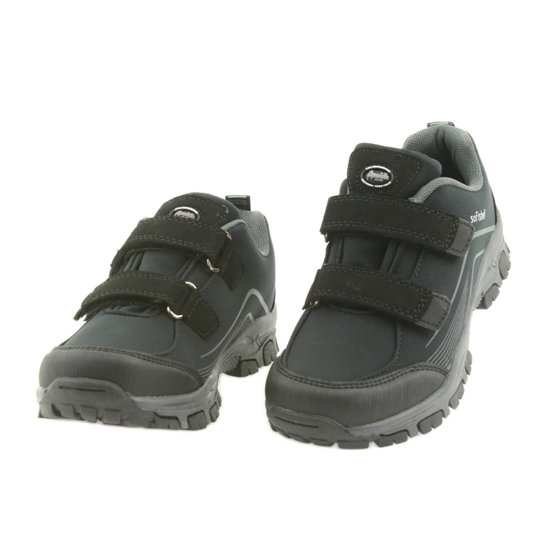 Tênis esportivos infantis ADi American Club softshell preto cinza 4