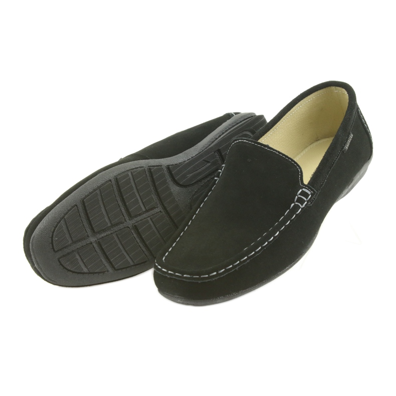 Sapatos mocassins masculinos de couro American Club 01/2019 preto 4