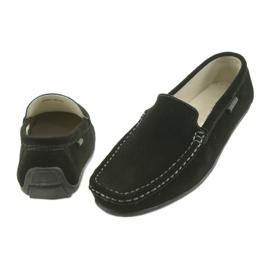 Sapatos de couro femininos Mocassins American Club JK03 preto 5