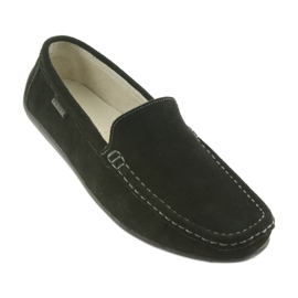 Sapatos de couro femininos Mocassins American Club JK03 preto 1