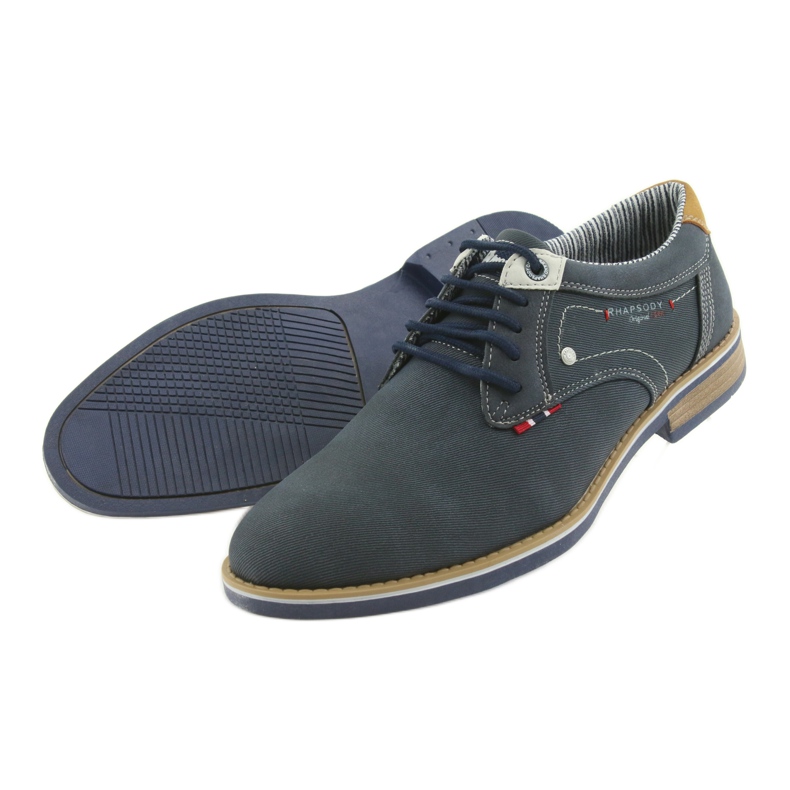 American Club Sapatos masculinos decotados Rhapsody RH08 castanho azul marinho 4