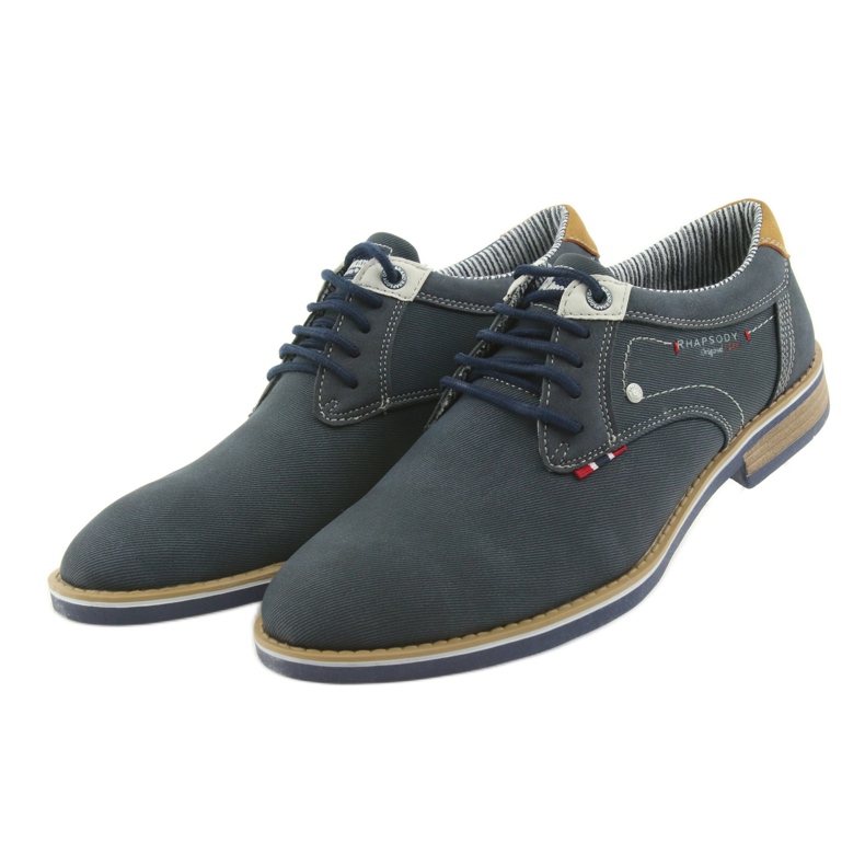 American Club Sapatos masculinos decotados Rhapsody RH08 castanho azul marinho 3