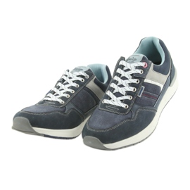 American Club Tênis esportivos de denim masculino ADI American RH17 cinza azul marinho 3