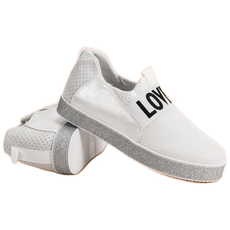 Bestelle Tênis Slip-on Com Glitter branco 1