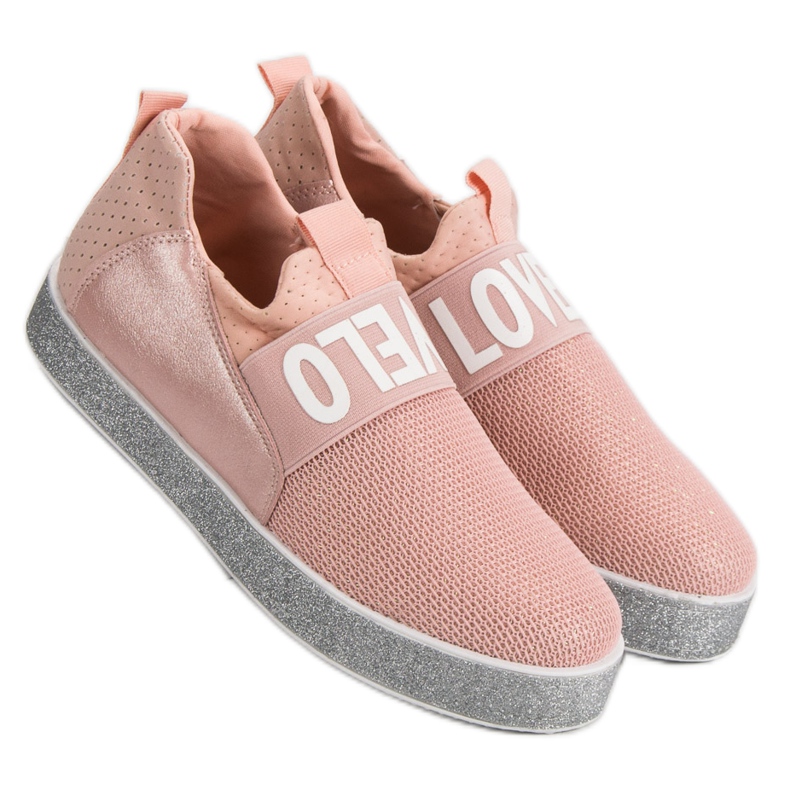 Bestelle Tênis Slip-on Com Glitter rosa 2