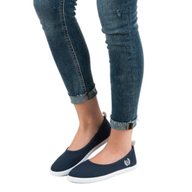 McKey Bailarinas têxteis azul marinho 2