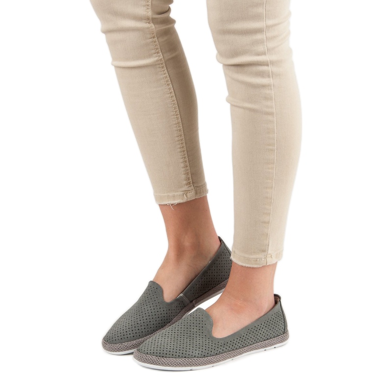 Filippo Senhores de Couro Openwork cinza 1