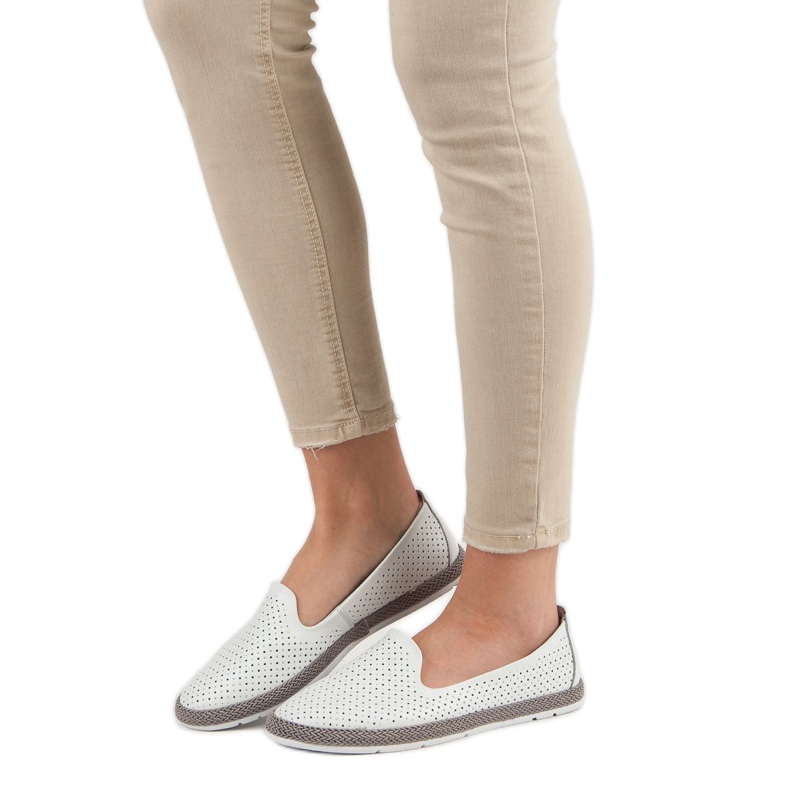 Filippo Senhores de Couro Openwork branco 1 Filippo Senhores de Couro Openwork branco 1