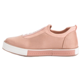 Ideal Shoes Tênis Lovelo Slip-On rosa 1