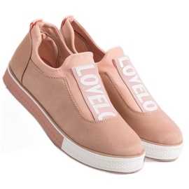 Ideal Shoes Tênis Lovelo Slip-On rosa 2