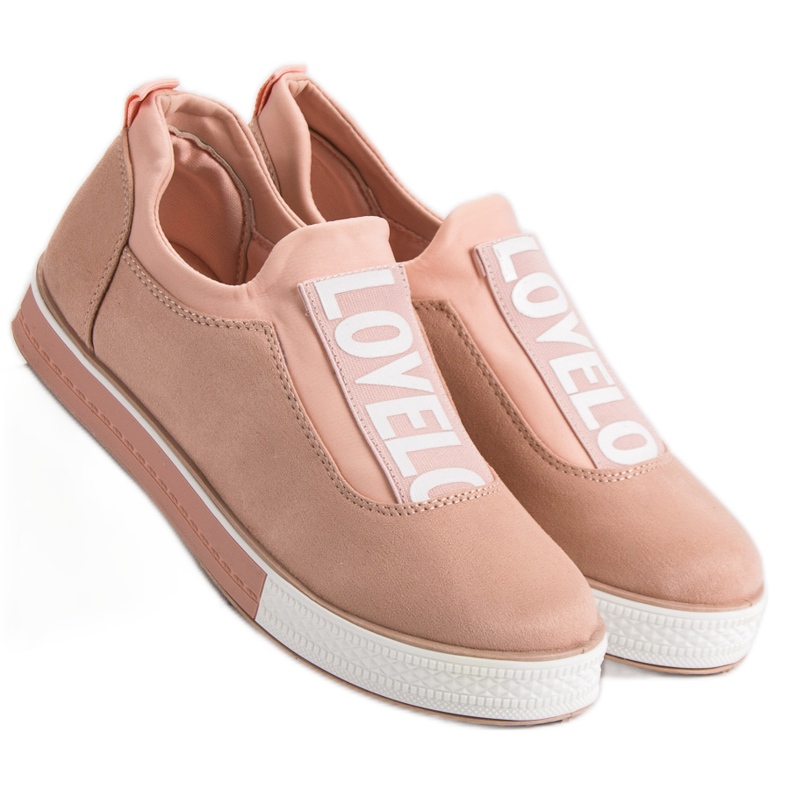 Ideal Shoes Tênis Lovelo Slip-On rosa 2