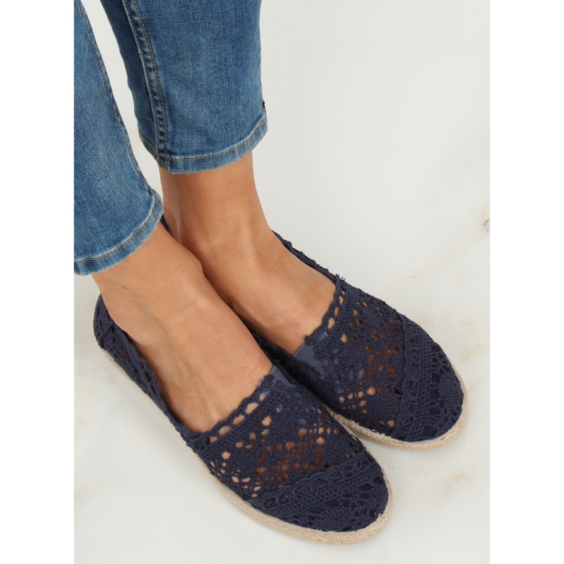 Alpercatas de renda azul marinho JX1020 Navy azul-marinho 1