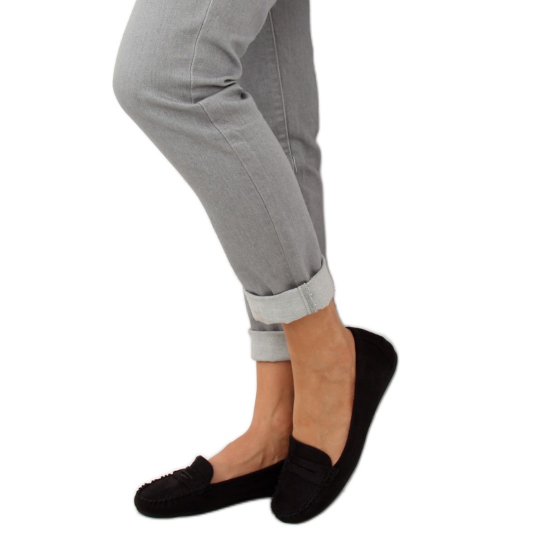 Mocassins pretos femininos negros C18037 pretos 1