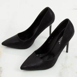 Sapatos de salto alto femininos negros AT-0596-L Preto 1