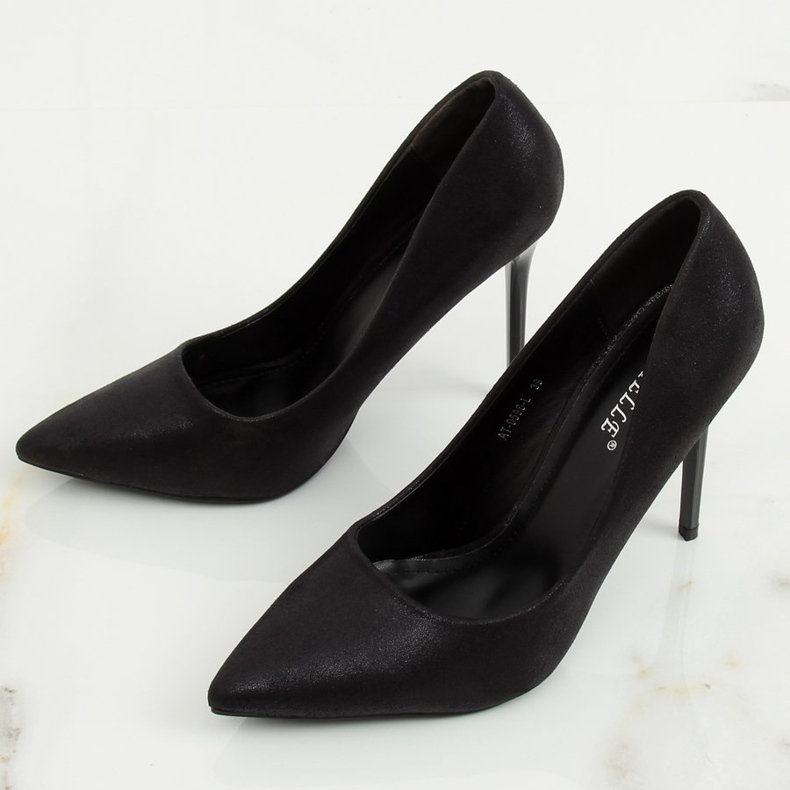 Sapatos de salto alto femininos negros AT-0596-L Preto 1
