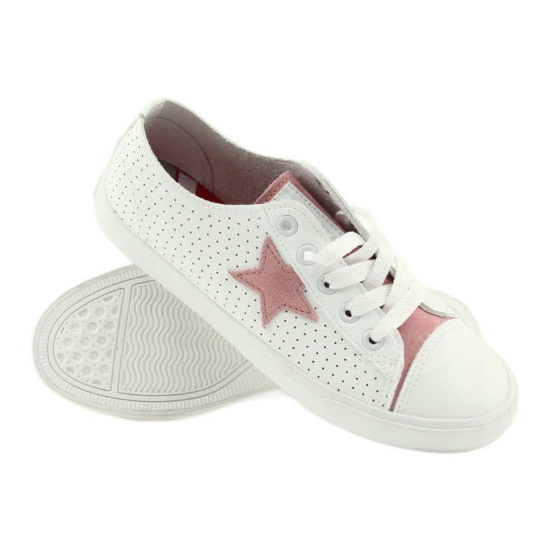 Big Star Tênis femininos decorados com uma estrela 274691 branco 1