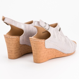 Filippo Sandálias de cunha com um padrão rosa 1