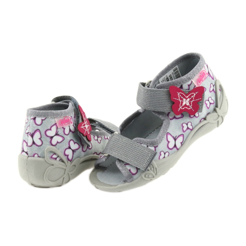 Calçado infantil sandálias Befado 242P090 roxo cinza rosa 4