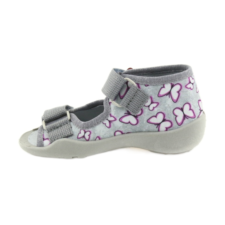 Calçado infantil sandálias Befado 242P090 roxo cinza rosa 2
