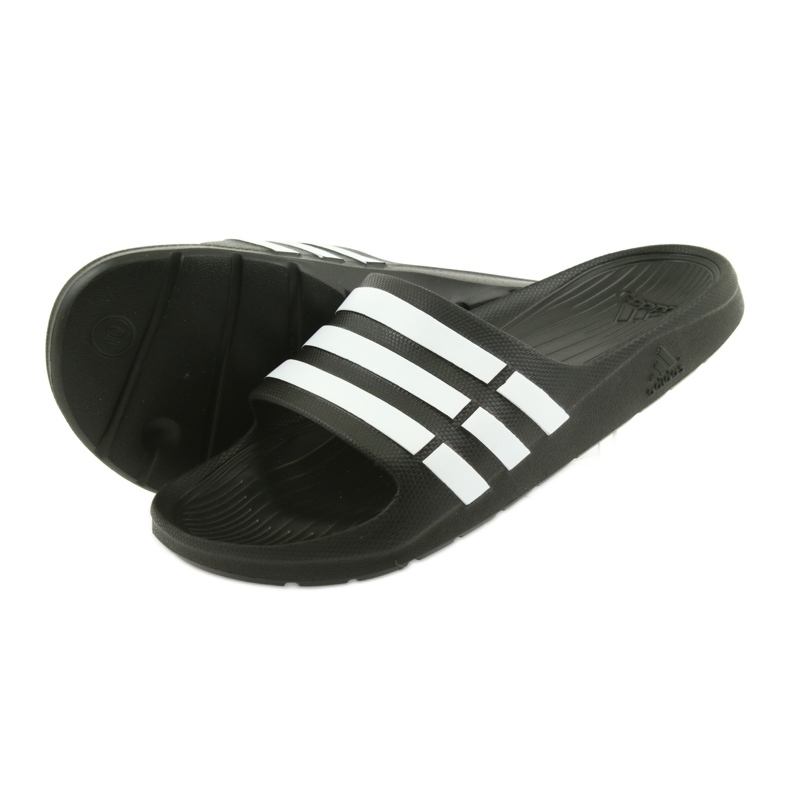 Chinelos Adidas Duramo Slide M G15890 branco preto 3