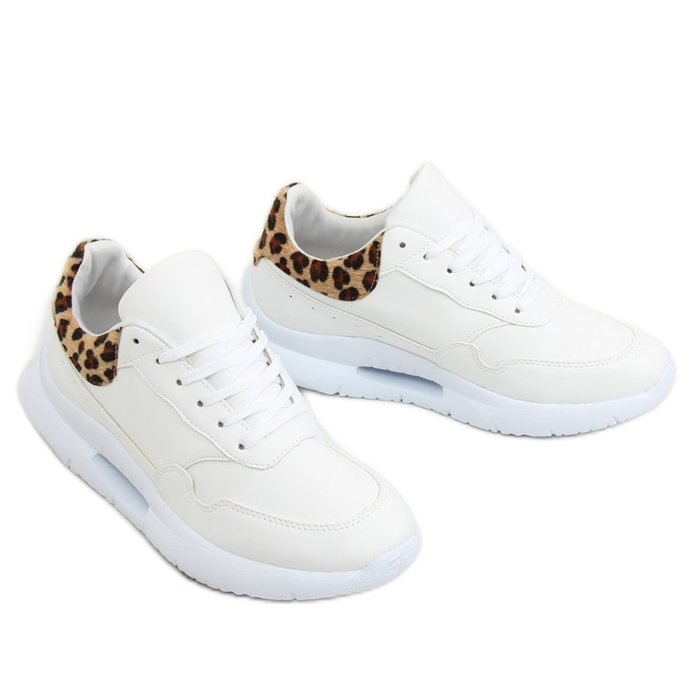 Calçado desportivo com sola convexa branca R-377 WHITE / HAIRLEOPARD branco 1