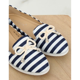 Slip-on em listras brancas e azuis marinho H8-105 DK.BLUE branco azul marinho 1