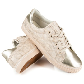 Tênis Com Biqueira Brilhante castanho 1