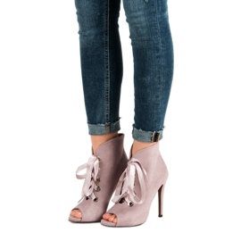 Bestelle Botas de ponta aberta amarradas tolet 1