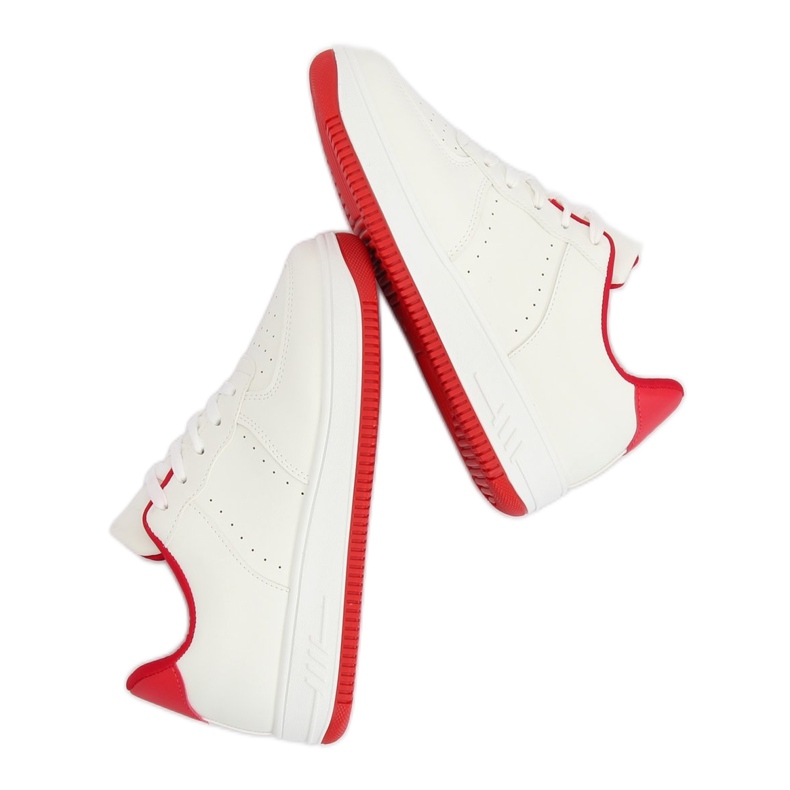LV75P Red white and red sports shoes branco 1