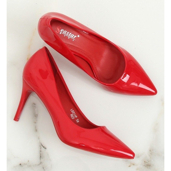 Salto alto feminino vermelho LE011P Vermelho 2