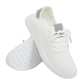Tênis esportivos cinza e branco NB281 Gray 2