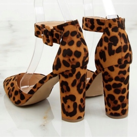 Bombas no poste leopardo SY33P Leopard castanho 2