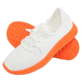 Sapatos esportivos laranja e branco NB283P-ST WHITE / ORANGE 1