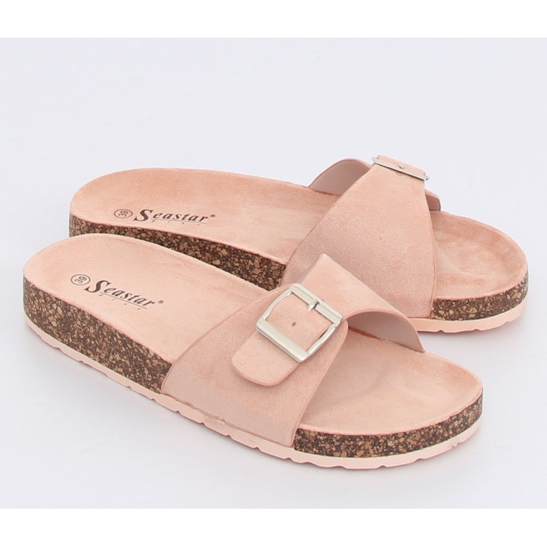 Chinelos de camurça rosa CK61P rosa 1