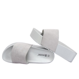 Chinelos cinza CK76P cinza de sola alta 1