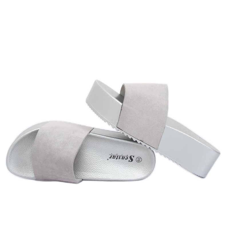 Chinelos cinza CK76P cinza de sola alta 1