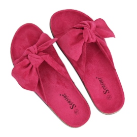 Chinelos de camurça fúcsia CK02P Fushia rosa 1 Chinelos de camurça fúcsia CK02P Fushia rosa 1