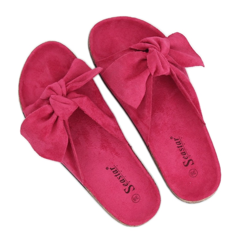 Chinelos de camurça fúcsia CK02P Fushia rosa 1 Chinelos de camurça fúcsia CK02P Fushia rosa 1