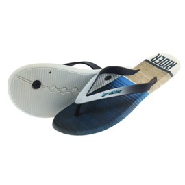 Chinelos masculinos Rider 10719 castanho cinza azul marinho 4