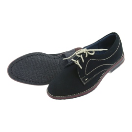 Gregors Sapatos para meninos 141 inserção azul marinha de couro 5