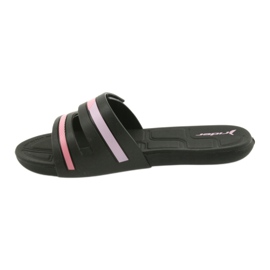Sapatilhas de piscina recreativas femininas chinelos Rider 82503 preto rosa 2