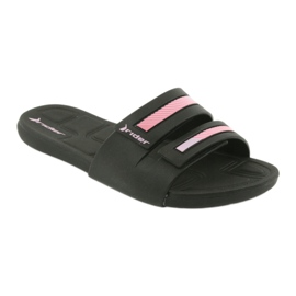 Sapatilhas de piscina recreativas femininas chinelos Rider 82503 preto rosa 1